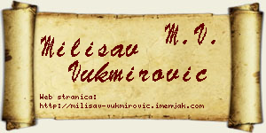 Milisav Vukmirović vizit kartica